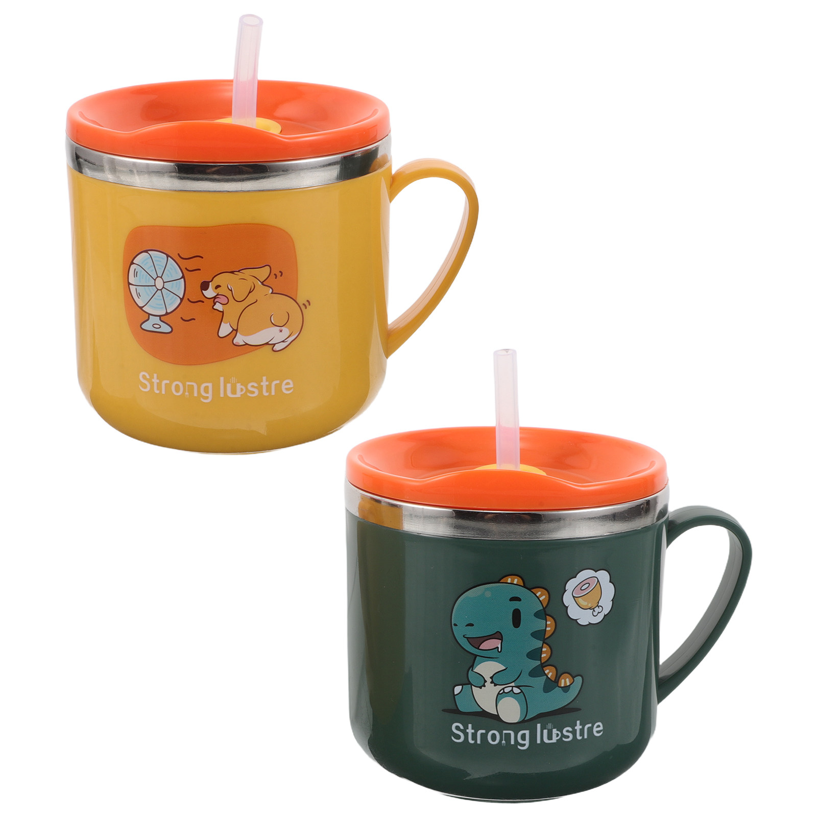 Stainless Steel Straw - 2 Peças Copo de Água Infantil