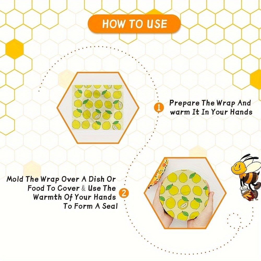 9 peças de embalagem de cera d - Beeswax Food Cover avaliação e preço