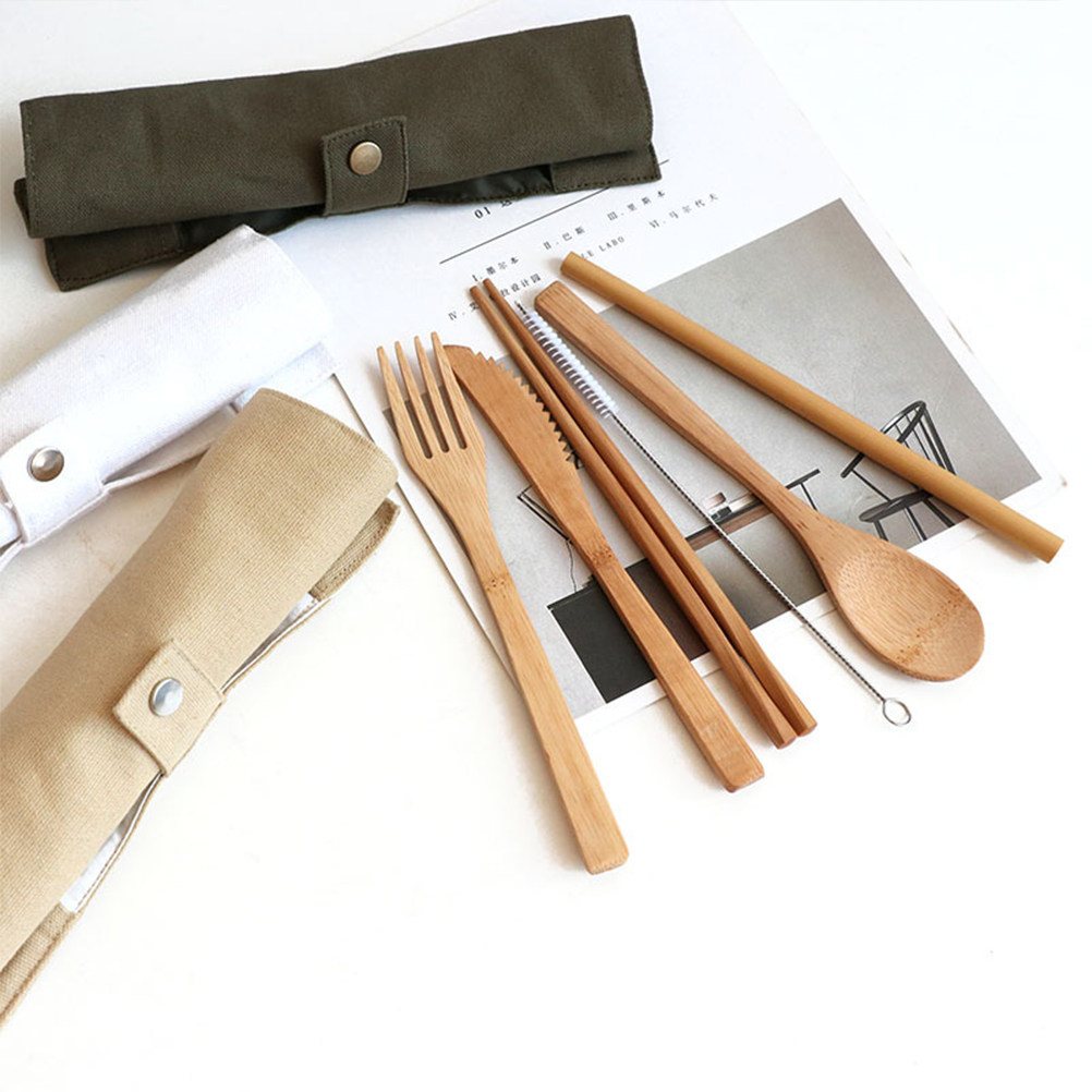 Conjunto de Talheres de Bambu  - Bamboo Cutlery Travel avaliação e preço