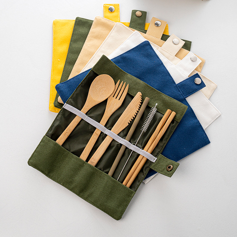 Utensílios de mesa de viagem d - Bamboo Cutlery Travel avaliação e preço