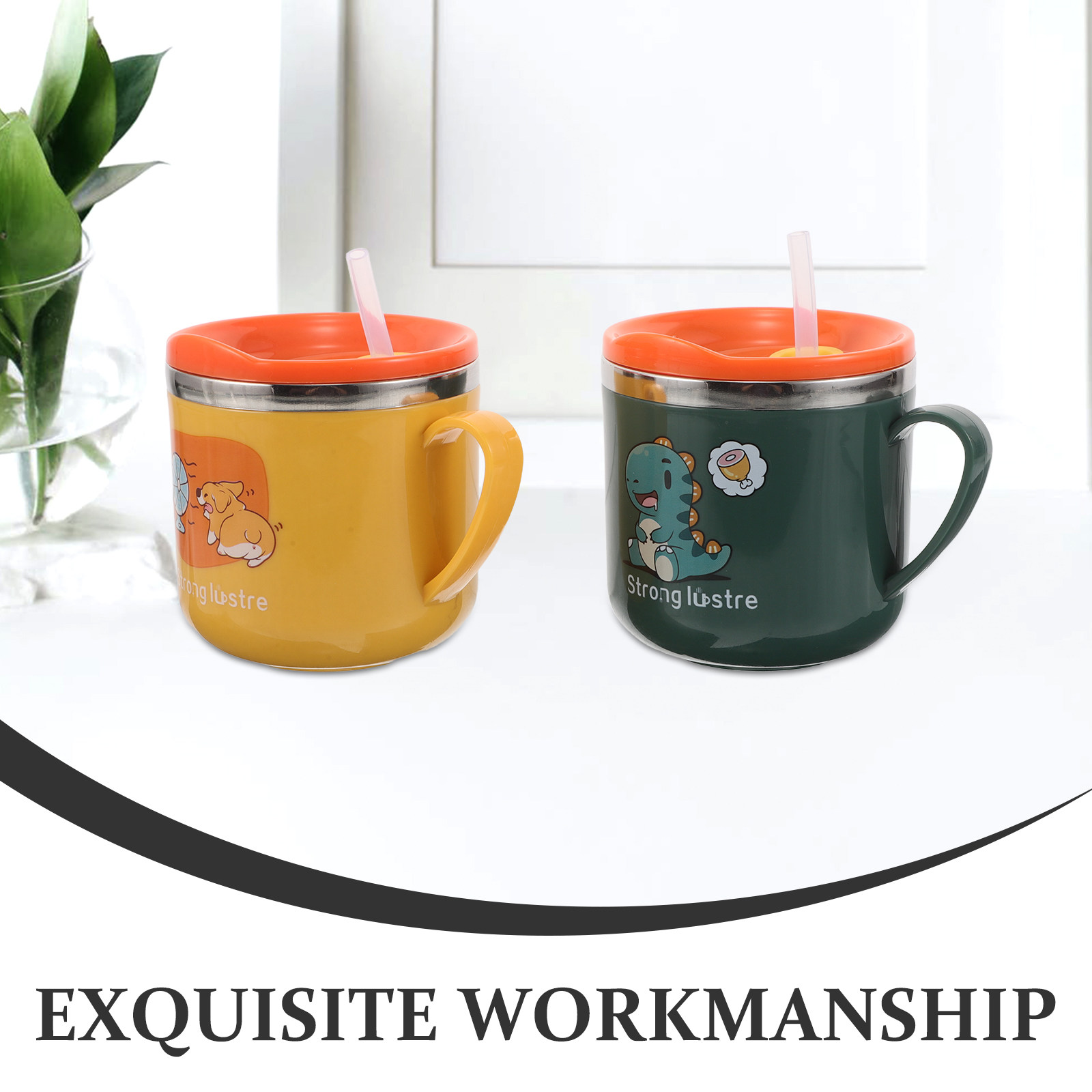 2 Peças Copo de Água Infantil  - Stainless Steel Straw avaliação e preço