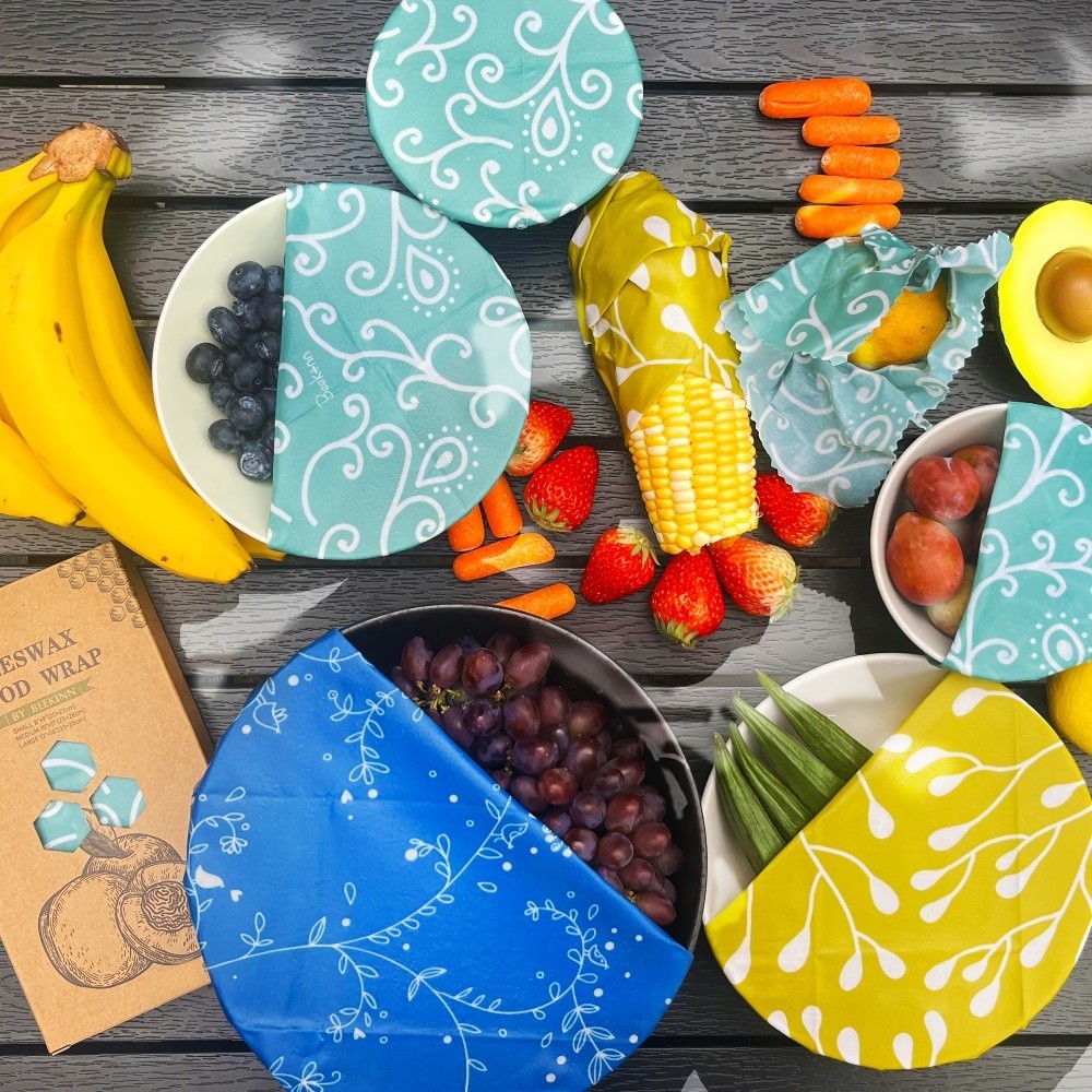 9 peças de envoltório de cera  - Beeswax Food Cover avaliação e preço